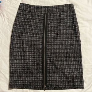 Classiques Entier zip front pencil tweed skirt